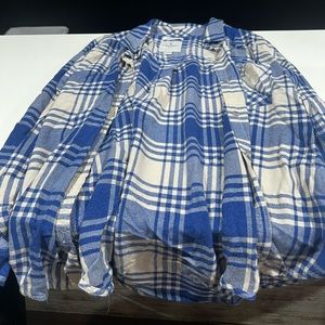 Blue plaid shirt